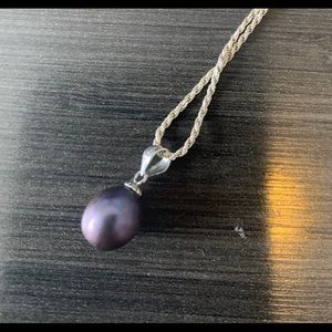 Peacock Black Pearl Necklace